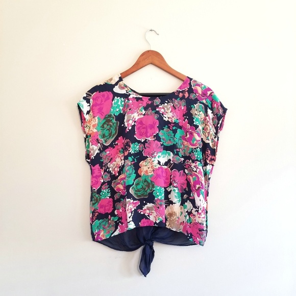 Anthropologie Tops - Anthropologie Maeve Silk Floral Tie Back Blouse Anthropologie Tops - Anthropologie Maeve Silk Floral Tie Back Blouse